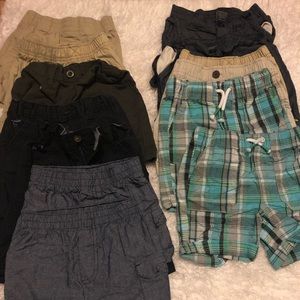 Lot of 12 pairs of boys shorts size range 18mo-2T